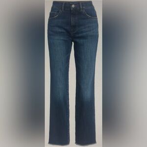 DL1961 Patti Straight High Rise Vintage Ankle in Dark Frayed Size 26